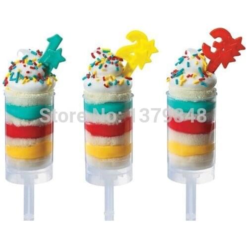 10Pcs Clear Cake Push Up Cake Push Pop Containers For Cupcakes, Cake Ice Cream Mold