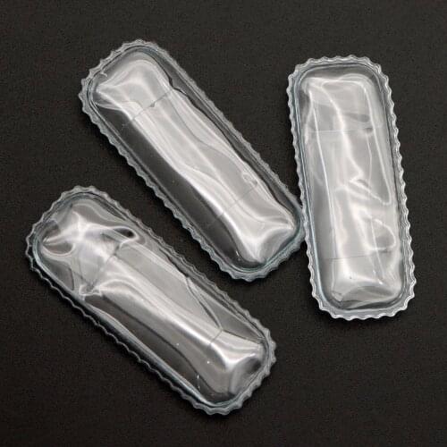 10pcs Transparent PVC Pocket Without Filler For DIY Hair Clips Barrettes Handmade Jewelry Accessories,10Yc18713