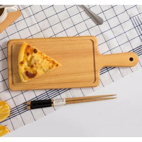 2 Size Natural Kitchen Chopping Blocks Bread Pallet With Handle Baking Cutting Board Wooden Board Handmade Kitchen Accessories