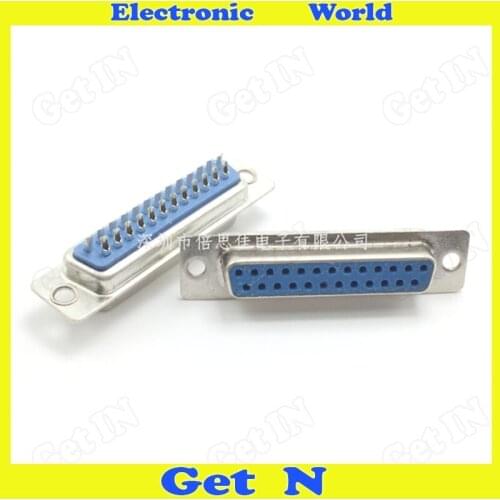 20pcs 25 Pin DB25 Serial Female Plug Solder Type U-shaped Pin Connector High-quality Traditional 2 Rows Socket