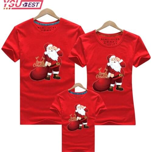 2020 Family Christmas Clothes Dad&mom Tshirt Baby Cute Christmas Mommy Daddy and Baby Christmas Family Look Clothes Holiday Wear