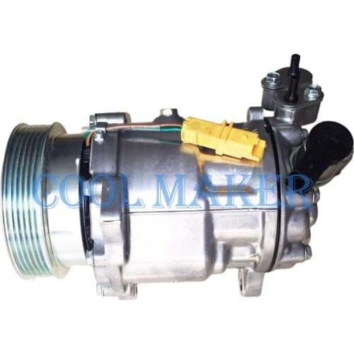 7C16 ac compressor for CITROEN C5/PEUGEOT 407 607 9663315580 6453SH 6453VJ 9670022480 9648138780 9656572180