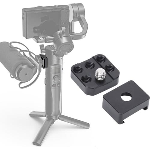Cold Shoe Mount Adapter Mounting Plate for ZHIYUN CRANE M2 Stabilizer with 1/4in Screw for Magic Arm Monitor LED Video Light Mic