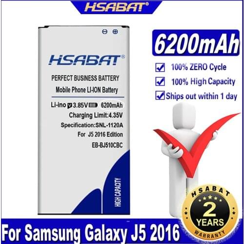 HSABAT 5950mAh EB-BJ510CBC Battery for Samsung Galaxy J5 2016 Edition j5109 j5108 J510 J510 J510FN J510F J510G J510Y J510M