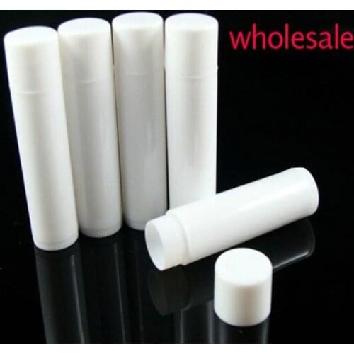 Free shipping 100 pcs/lot Plastic whitelipstick tube 5ml lip balm tube, empty white lipstick tube for cosmetic packing HZ02