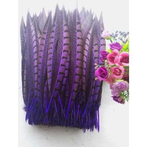 Free shipping sell high quality purple 50pcs Lady Amherst Pheasant feathers, 10-12 "/ 25-30cm diy jewelry decorative props