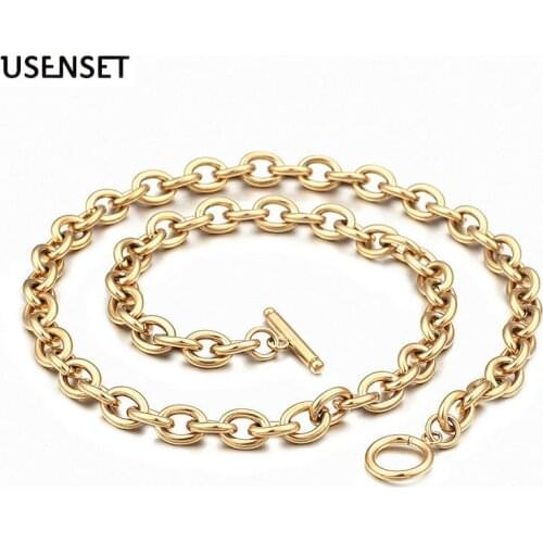 6MM 8MM Stainless Steel Chains Necklaces for Men Women O Chain Hip Hop Punk DIYJewelry Wholesale