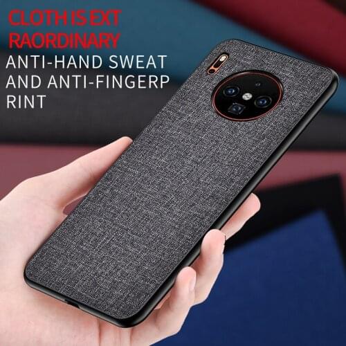 For Huawei Mate 30 Pro Case Luxury Skin Soft Silicone edge fabric back cover protective case for huawei mate 30 30pro mate30