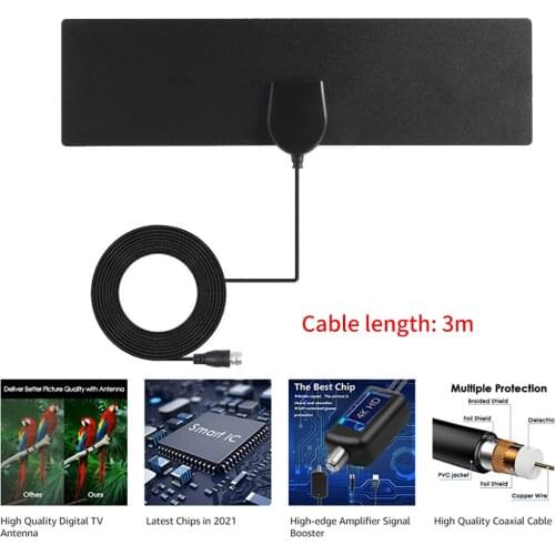 Kebidumei 50 Miles Digital TV Antenna 20DB HDTV 1080P Antenna With Amplifier Signal Booster For DVB-T2 Indoor Satellite Aerial