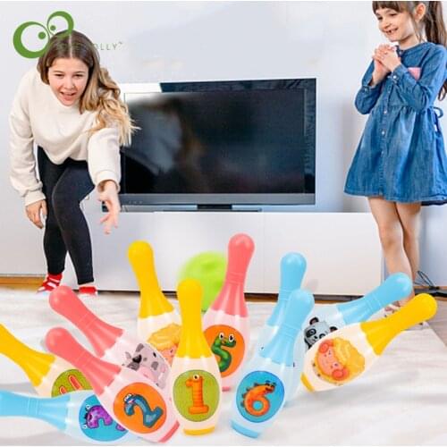 Children Bowling Leisure Indoor Sports Game Kindergarten Hands-on Kids Interactive Puzzle Play House Toys Family Games Gift DDJ