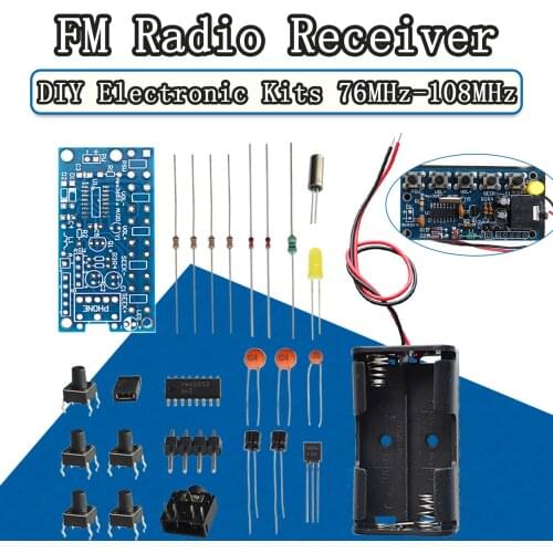 DIY Electronic Kits Wireless Stereo FM Radio Receiver Module PCB 76MHz-108MHz DC 1.8V-3.6V