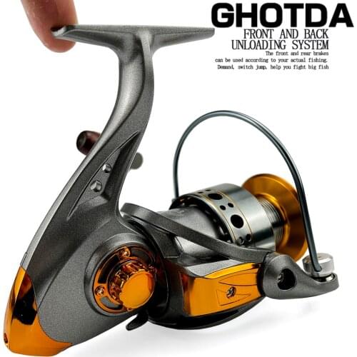 GHOTDA Fishing Reel DC1000-7000 Max Drag 10kg Reel Fishing 5.2:1 High Speed Metal Spool Spinning Reel Saltwater Reel