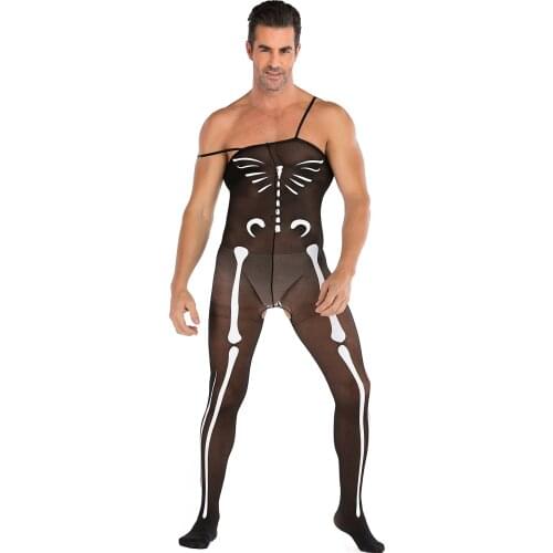 Mens Pantyhose Open Crotch Underwear Guy Hollowed Out Tights Man High Stretch Holes Stockings Breathable Panty hose Black Color