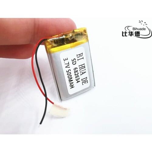 Li-po 3.7V,500 mAH,[682634] PLIB; polymer lithium ion / Li-ion battery for GPS,mp3,mp4,mp5,dvd,,model toy