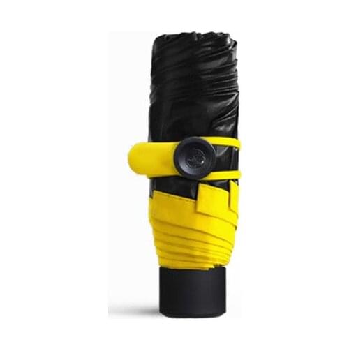 Mini Small Sun Umbrella Rain Women Five Folding Ladies Parasol Black Coating Uv Protection Compact Umbrella Paraguas Gift Y6S