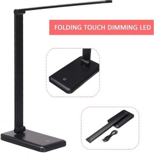 Dimmable LED Desk Reading Light USB Charging Table Lamp Bedside Night Light Touch Control For Home Bedroom