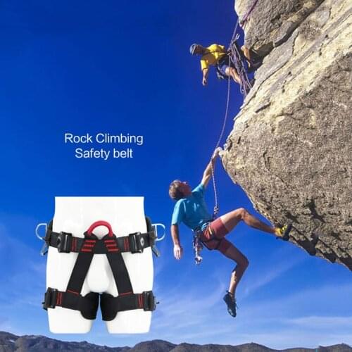 Professional Outdoor Sports Safety Belt Rock Mountain Climbing Harness Waist Support Half Body Harness Aerial Survival Equip