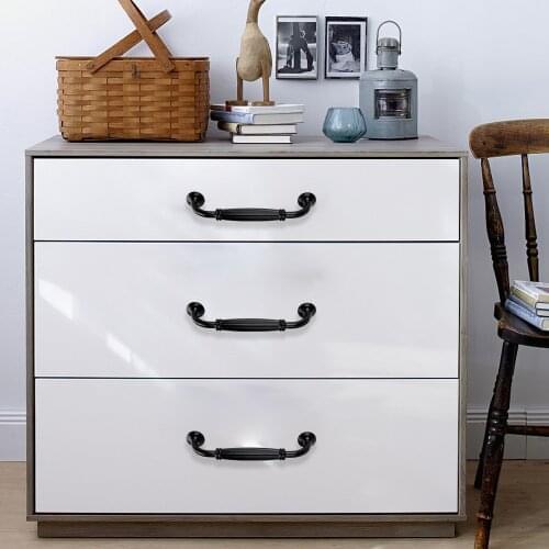 Drawer Knobs for Furniture Cabinet Drawers Kitchen Hardware Cabinet Pulls Cupboard Handles Black Aluminum Alloy