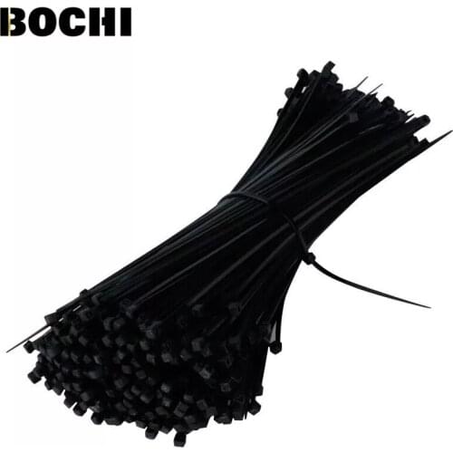 Self-locking plastic nylon tie 100 PCS black 5X300cable tie fastening ring3X200 cable tie zip wraps strap nylon cable tie set
