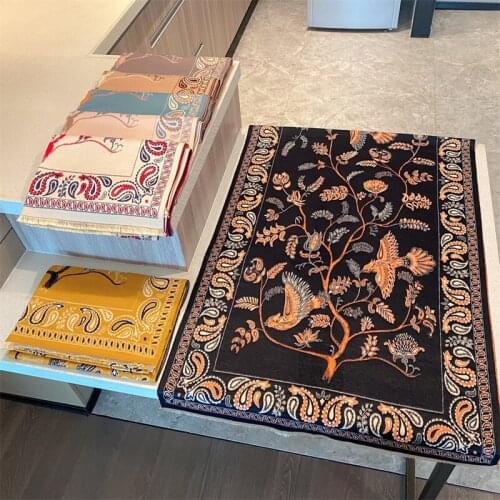 Brand Winter Scarf Women Soft Cashmere Warm Pashmina Aviary Cashew Flower Scarves Wraps Thick Long Shawls Bufanda Stoles Hijab