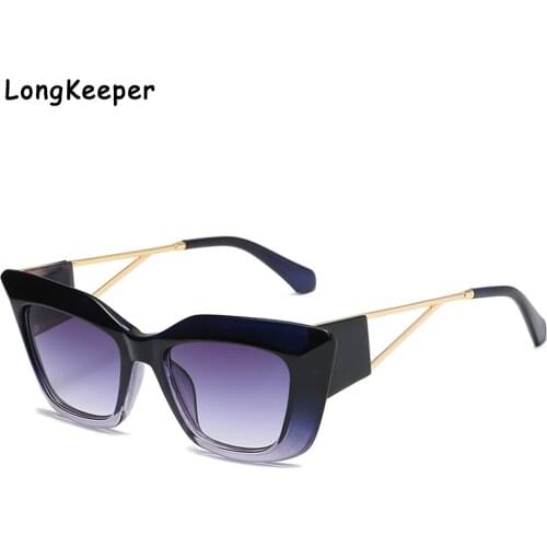 2020 Women Cat Eye Sunglasses Classic Vinatge Metal Big Cateye Sun Glasses For Ladies Men Gradient Oversized Shades Oculos UV400