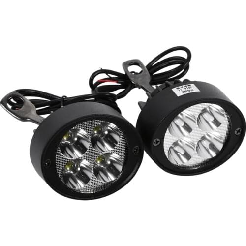2pcs White LED Motorcycle Motobike LED Headlight Bulbs E-Bike Lamp Scooter Moto Accessories Assist Lamp Rearview Mirror