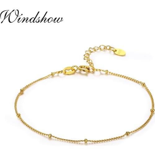 Slim Pure Real 925 Sterling Silver Thin Beads Curb Chain Bracelet For Women Girls Friend Jewelry Pulseras Armbanden Voor Vrouwen