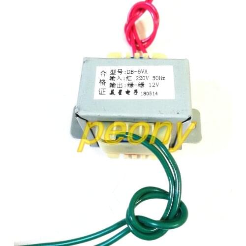 EI4125 power transformer 6W DB-6VA 220V to 12V 0.5A AC AC12V 500mA