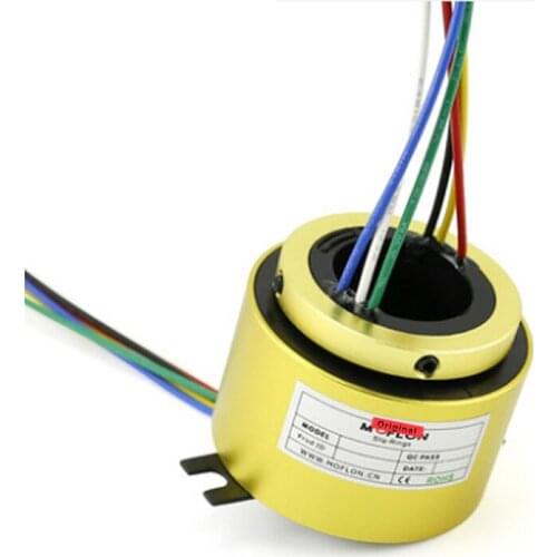 Inner Hole 60mm Outer Diameter 130mm Slip Ring Collector Ring 2/4/6/8/10/12/16/18/24 Way Wire Rotary Joint