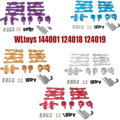 WLtoys 1:14 124018 124019 144001 RC car upgrade parts Metal Front rear swing arm steering cup C seat rear wheel