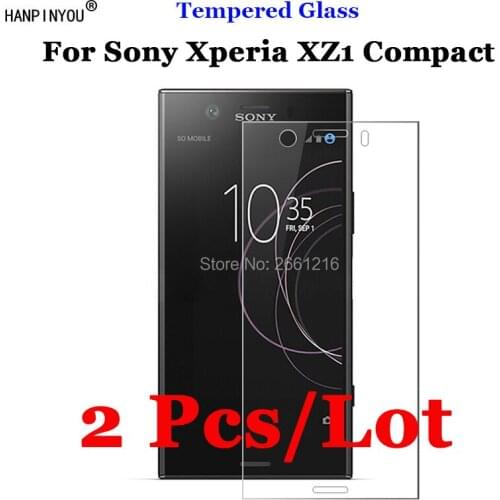2 Pcs/Lot For Sony Xperia XZ1 Compact Tempered Glass 9H 2.5D Premium Screen Protector Film For Sony Xperia XZ1 Compact 4.6"