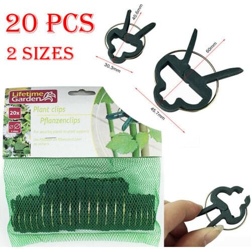 20Pcs/Bag Garden Plant Clips Plastic Fixed Figure Plant Pin Clips Ties Vine Tomato Vegetable Growing Supports