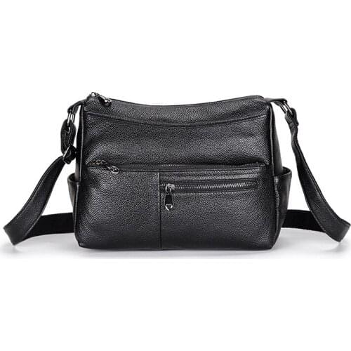 Fashion Soft Genuine Leather Bag For Women Design Leather Shoulder Strap Handbag Ladies Casual Messenger Crossbody