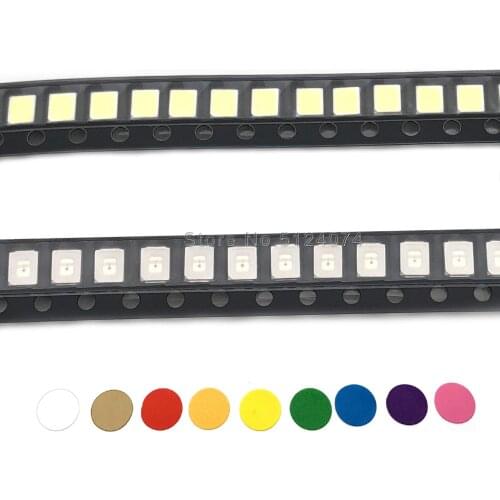 100pcs LED 2835 0.2W SMD bead Warm White/Cool white/RGB/Red/Orange/Yellow/Green/ice blue/Purple UV/Pink light emitting diode