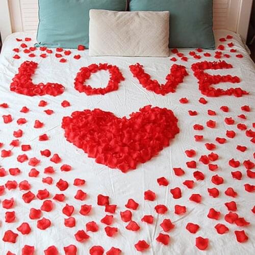 1000pcs/lot Artificial Rose Petals Flower for Wedding Aisle Anniversary Bridal Shower Birthday Party Favor Home Decor Supplies 5