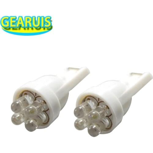 100X T10 4 led 501 W5W wedge lamp 4led 4 smd Car Side door Light clearance Bulb parking light indicator white red blue yellow