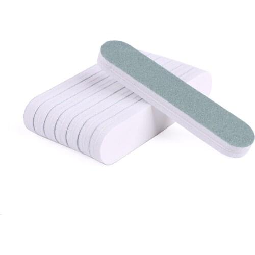 20Pcs Mini Nail File 1000/4000 lime a ongle professionel 9*2cm Sanding Block Sponge Green White Glitter File Double Sided Buffer