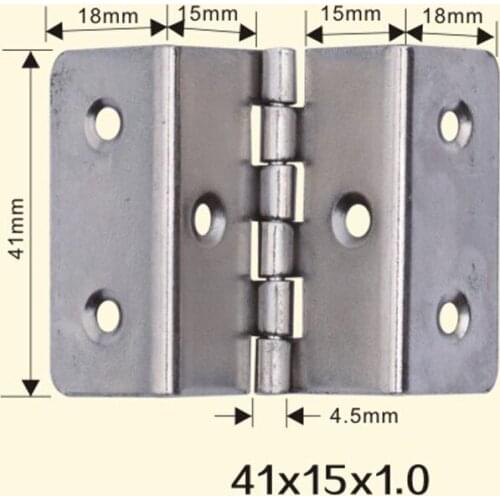 Freeshipping 41*15*1mm Iron Metal Hinge Sewing Machine Folding Table Furniture Flip Tray Hinges Big Door Hinges