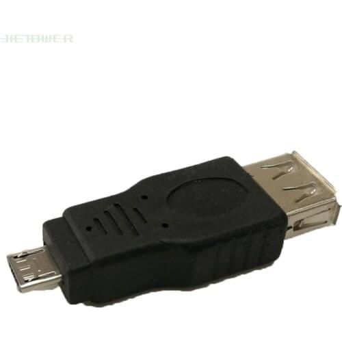 Black F/M USB 2.0 A Female To Micr USB B 5 Pin Male Plugt Adapter Converter Connector up to 480Mbps 100pcs/lot