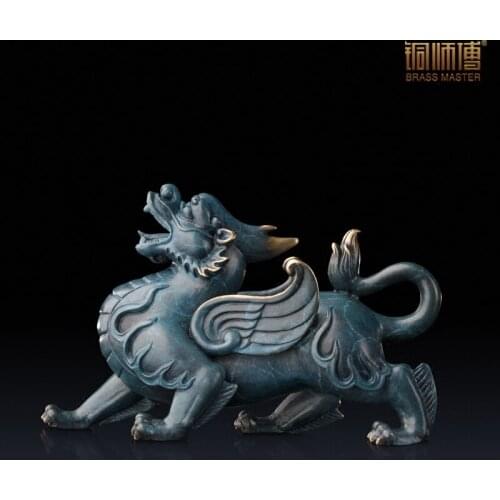 "Small Pixiu" Feng Shui Brings Fortune Home Office Decoration Chinese Ancient Collections Handicraft