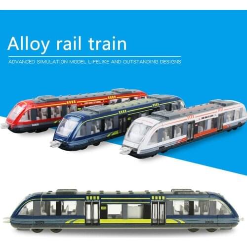 Alloy Simulation Train Toy Kids Metal High Speed Rail Diecast Train Toy Model Early Educational Recognition Toy Gifts