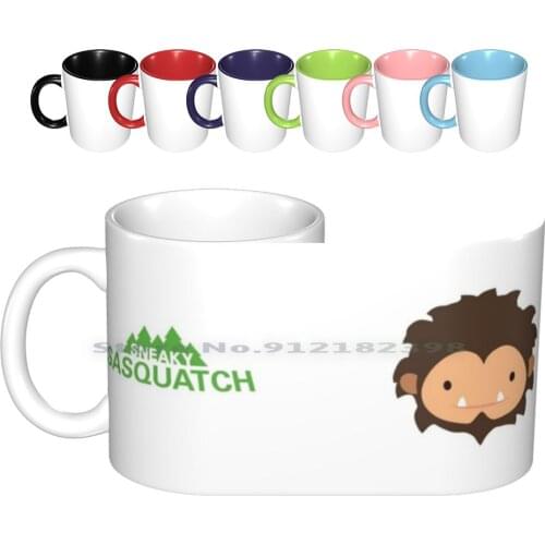 Sneaky Sasquatch Head & Logo Ceramic Mugs Coffee Cups Milk Tea Mug Sneaky Sasquatch Sasquatch Sneaky Arcade Game Indie Creative