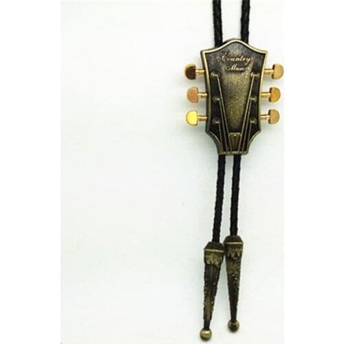 Poirot cowboy bronze country guitar tie zinc alloy wear-resistant high-grade fashion clothing accessories