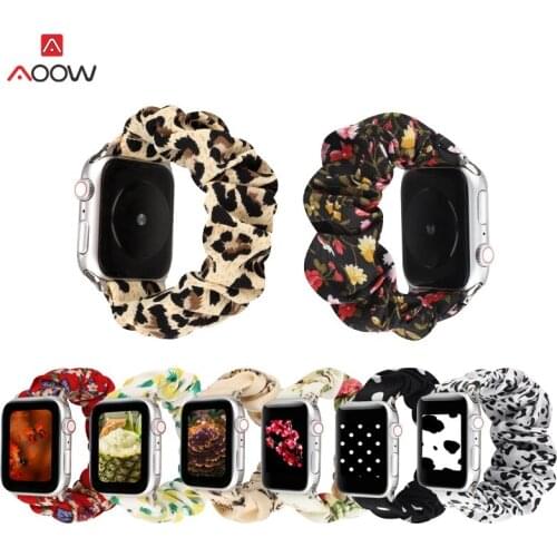 Scrunchie Elastic Watch Strap for Apple Watch Band 38mm 40mm 42mm 44mm Women Girls Gift Strap Bracelet for iwatch 6 se 5 4 3 2 1