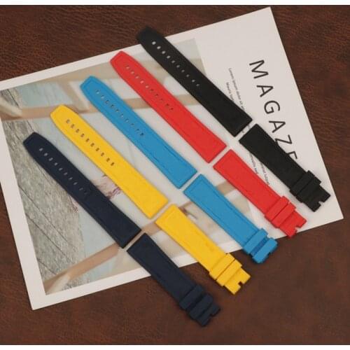 22mm 24mm nature Rubber Watch band Watchband Bracelet For Breitling strap Navitimer Avenger logo on tools