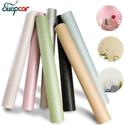 Bedroom Warm Household Pure Color Waterproof Washable Wallpaper Sticker Living Room Backdrop Self-adhesive Wall Paper Home Decor
