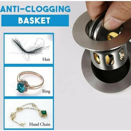 Universal Wash Basin Bounce Drainer Filter Anti-Clogging Bathroom Sink Drainer Household GQ