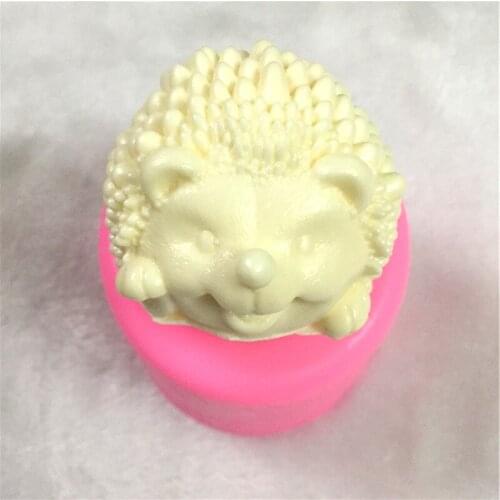 Funny Cartoon Hedgehog Silicone Material Handmade Candle Mold DIY 3D Cute Soap Making Supplies Mould Home Decoration