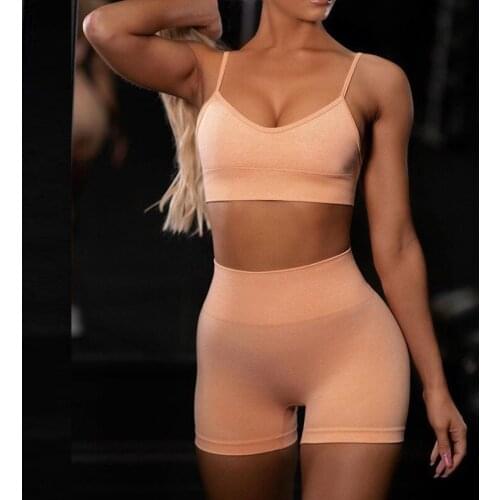 Yoga GYM Set for Woman Seamless Running Gym Tracksuit Sportswear Crop Top Yoga Pant Fitness Clothing Workout Leggings Sport Set