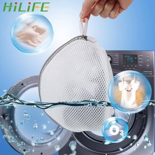 HILIFE Women Bra Underwear Lingerie Laundry Washing Bags Mesh Clothes Sock Washing Aid Net Zip Bags Hosiery Saver Bras Protector